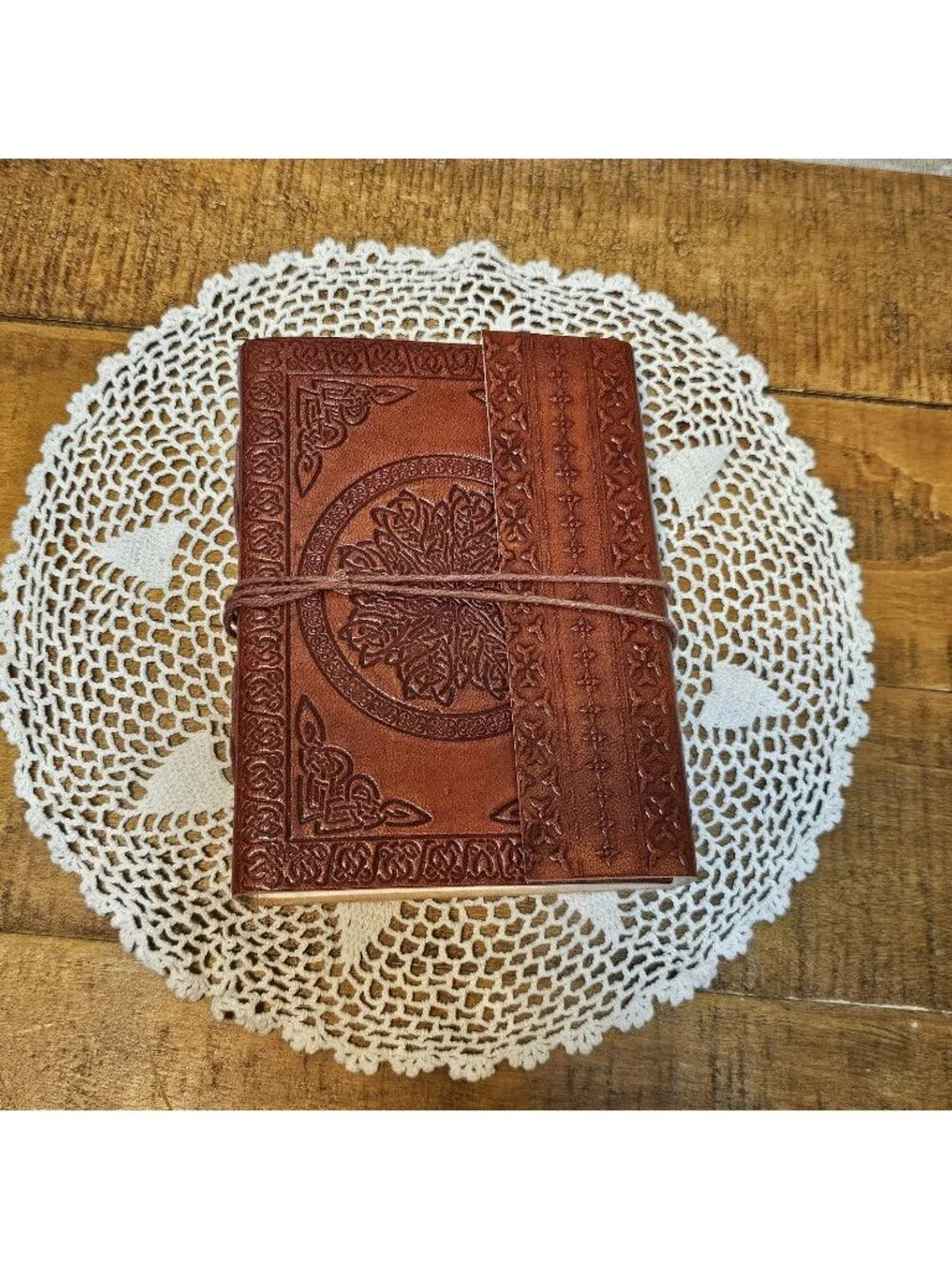Celtic Knot Mandala Leather Journal 5x7